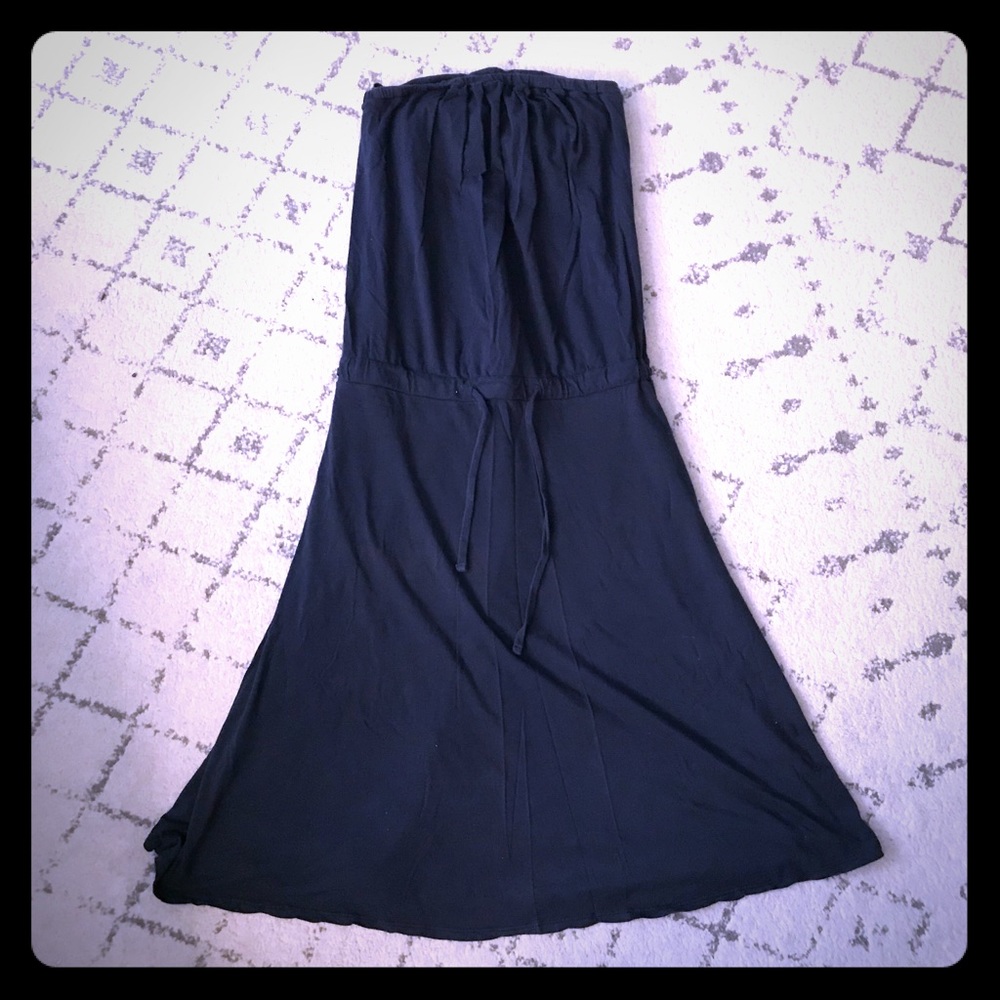 James Perse navy strapless dress size 3
